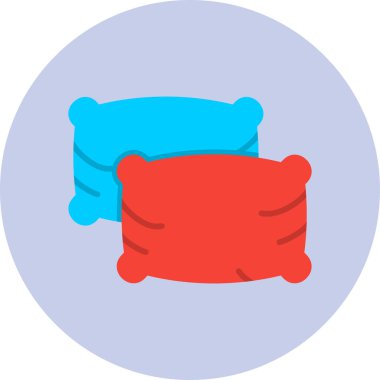 yastıklar web simgesi vektör illüstrasyonu 