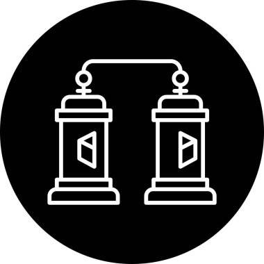 Işınlanma. Web simgesi basit illüstrasyon