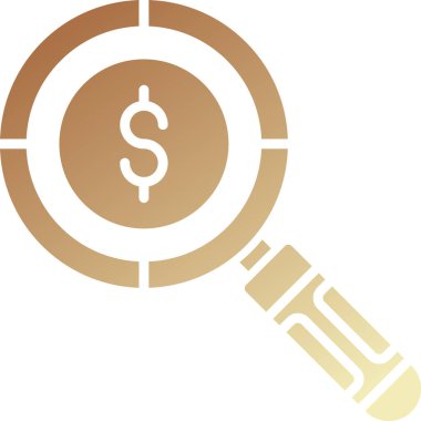 Basit bir formda renkli soyut vektör para araması.