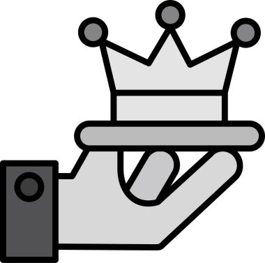 Taç ikonlu birinci sınıf sembol. vektör illüstrasyonu  