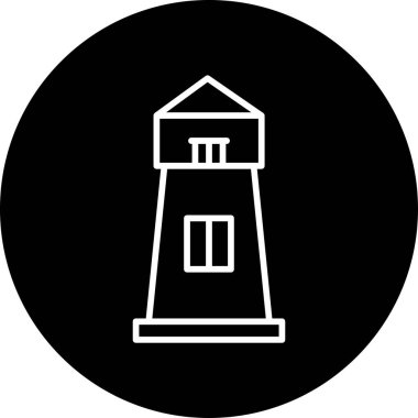 Deniz feneri web simge vektör çizim