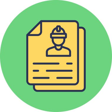 belge simgesi, vektör illüstrasyonu basit tasarım