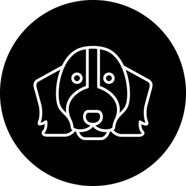 Springer Spaniel ikon vektör çizimi 