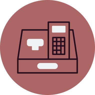 Kasiyer. Web simgesi basit illüstrasyon