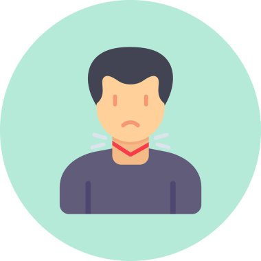 Tiroid. Web simgesi basit illüstrasyon