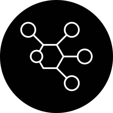 Molekül web simgesi vektör illüstrasyonu