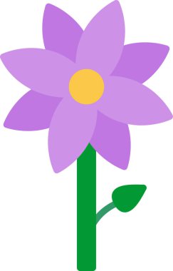 Çiçek. Web simgesi basit illüstrasyon 