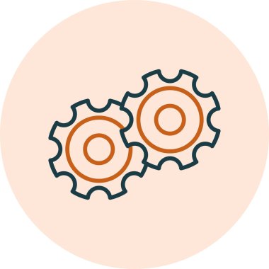 Düz dişli simge vektör çizim