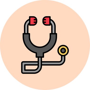 tıbbi steteskop vektör illüstrasyonu 