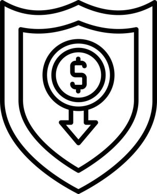 kalkan ağ simgesi vektör illüstrasyonu