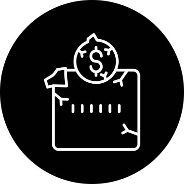 Web tasarımında kullanılacak bir iflas simgesinin soyut renk çizimi.