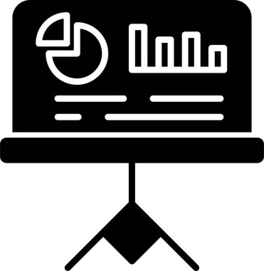 sunum simgesi, vektör illüstrasyonu basit tasarım