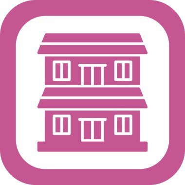 Oturma simgesinin basit vektör illüstrasyonu