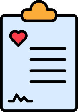 sağlık raporu simgesi vektör illüstrasyon 