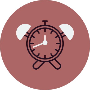 Alarm saati web simgesi, vektör illüstrasyonu