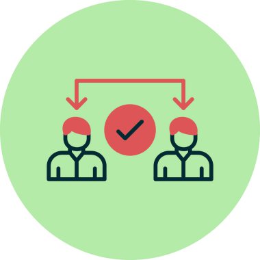 Ortaklık web simgesi vektör illüstrasyonu