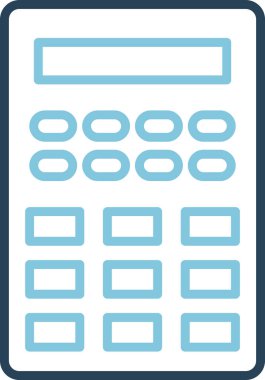 Ağ arayüzleri için tasarlanmış soyut bir vektör hesap makinesinin simgesi.