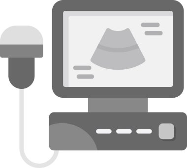 Ultrasonografi web simgesi vektör illüstrasyonu