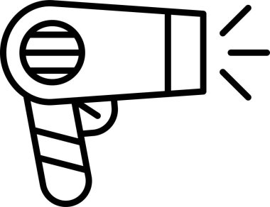 saç kurutma web simgesi vektör illüstrasyonu