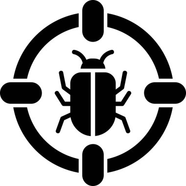 Kötü amaçlı web simgesi, basit vektör illüstrasyonu