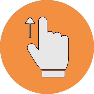 El simgesini kaydır. vektör illüstrasyonu