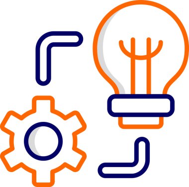 Yaratıcı ampul. Web simgesi basit illüstrasyon