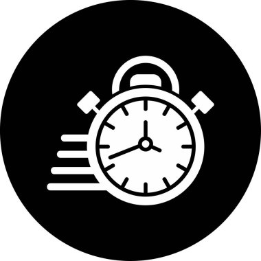 Kronometre simgesi, vektör illüstrasyonu basit tasarım