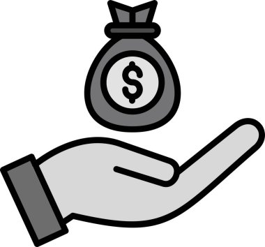  Gelir. Web simgesi basit illüstrasyon