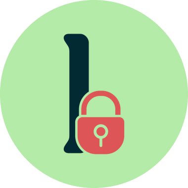 Küçük L web simgesi vektör illüstrasyonu