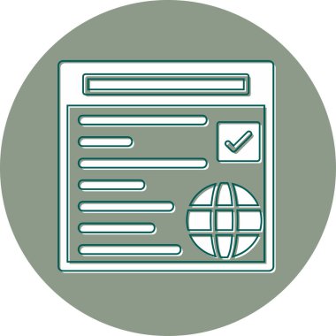 Web tarayıcı simgesi, vektör illüstrasyonu