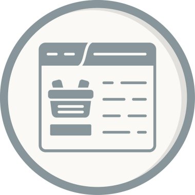 Çevrimiçi Dükkan simgesi vektör çizimi