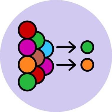 Difüzyon web simgesi, basit vektör illüstrasyonu 