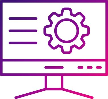 bilgisayar simgesi, vektör illüstrasyonu basit tasarım