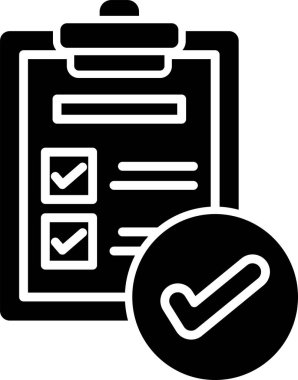 Doğrulama simgesinin basit vektör illüstrasyonu