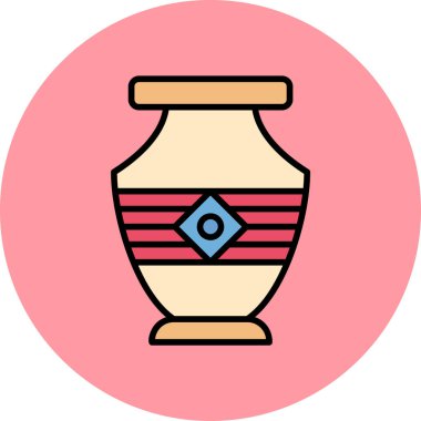 Vazo. Web simgesi basit illüstrasyon