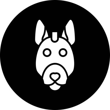 Düz stil Xoloitzcuintle köpek simgesi