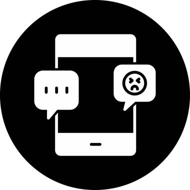 Dijital platformlar için bir ileti simgesi içeren vektör tasarımı.