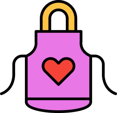 Önlük simgesinin temel doğrusal resmi