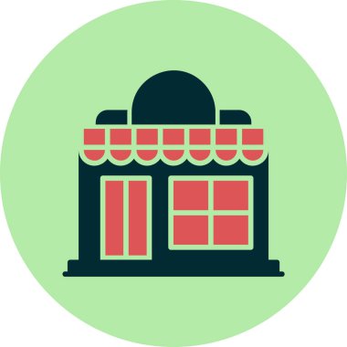 Dükkan. Web simgesi basit illüstrasyon