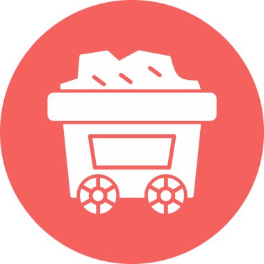 Maden arabası. Web simgesi basit illüstrasyon