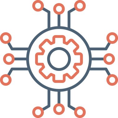 Bilgi ağı web simgesi basit illüstrasyon