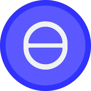 Teta. Web simgesi basit illüstrasyon