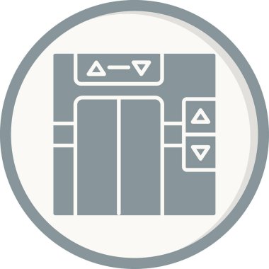 Modern asansör simgesinin vektör çizimi 