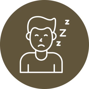 Sıkıldım. Web simgesi basit illüstrasyon