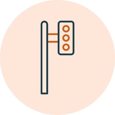 Trafik ışığı web simgesi vektör illüstrasyonu
