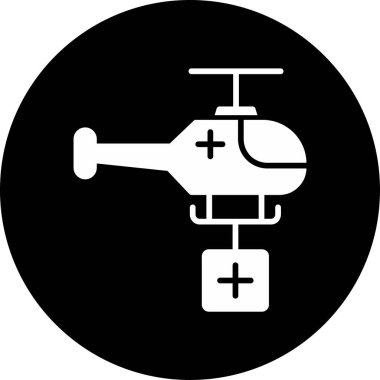 Helikopter. Web simgesi basit illüstrasyon