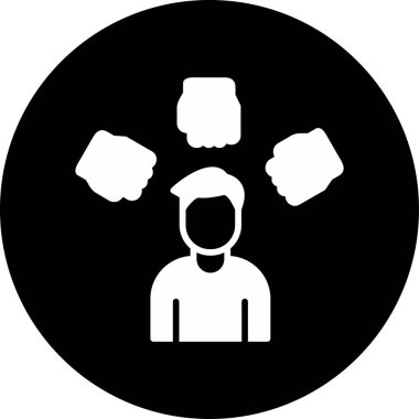 Zorbalık web simgesi vektör illüstrasyonu