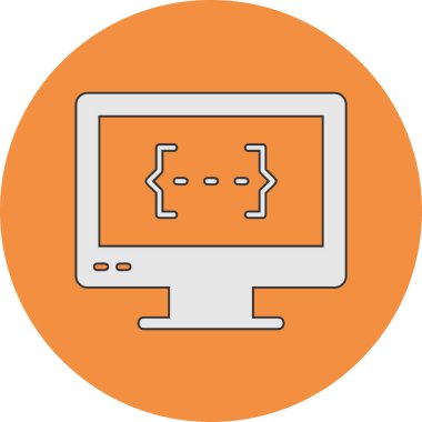 Bilgisayarlı bir dizüstü bilgisayarın vektör simgesi