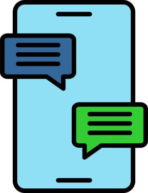 Sohbet mesajı vektör illüstrasyonu