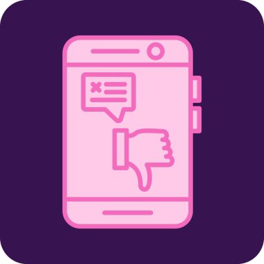 Kötü eleştiri. Web simgesi basit tasarım